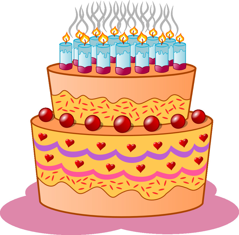 Birthday Cake Clip Art
 lineLabels Clip Art Colorful Birthday Cake