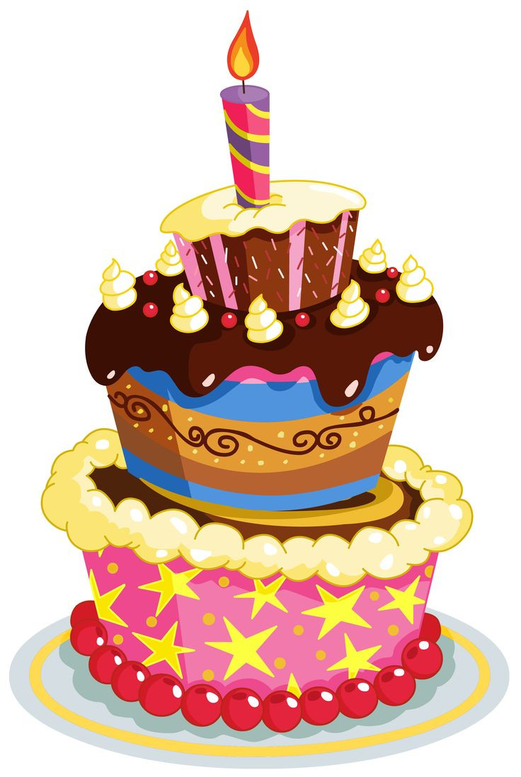 Birthday Cake Clip Art
 Colorful Birthday Cake PNG Clipart