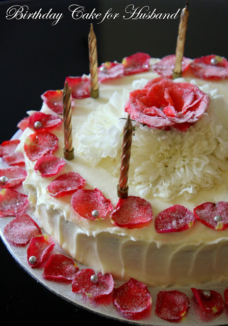 Birthday Cake For Husband
 Cook like Priya Rose Cake for A Wonderful ♥Husband
