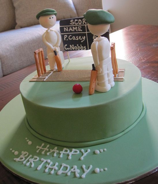 Birthday Cake For Husband
 Husbands birthday cake idea Cricket themed birthday cake