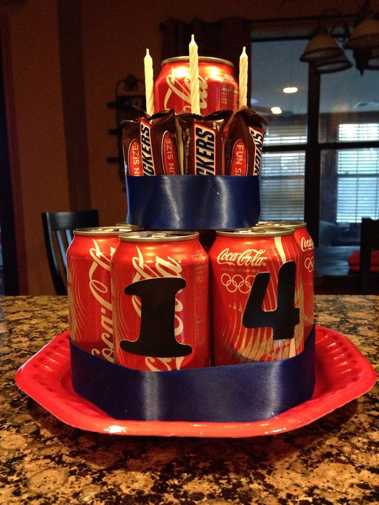 Birthday Cake Ideas For 14 Year Old Boy
 Coke and snickers cake for teen birthday