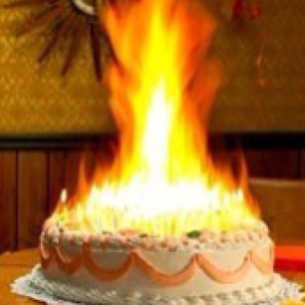 Birthday Cake On Fire
 Birthday cake on FIRE