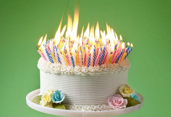 Birthday Cake On Fire
 Cryus Tea is x years old