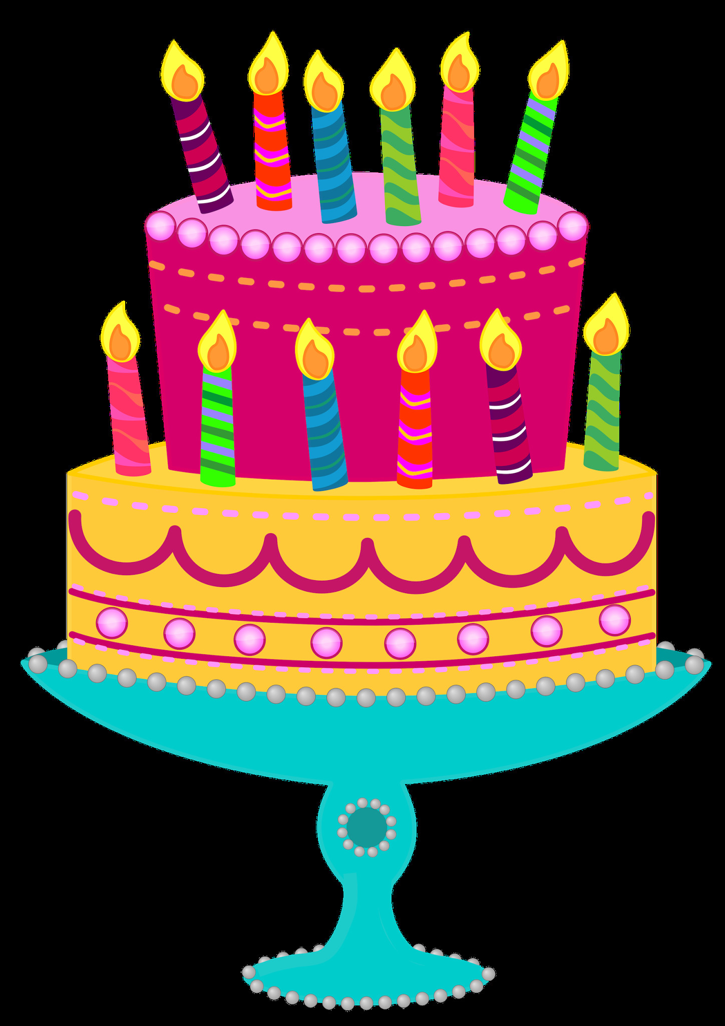 Birthday Cake Pictures Free
 Vector clipart birthday cake Pencil and in color vector