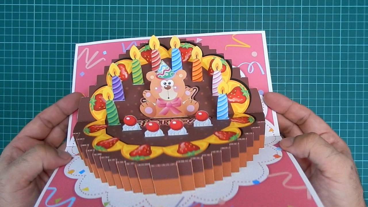 Birthday Cake Pop Up Card
 Birthday Cake Pop Up Card 3 Original Designs