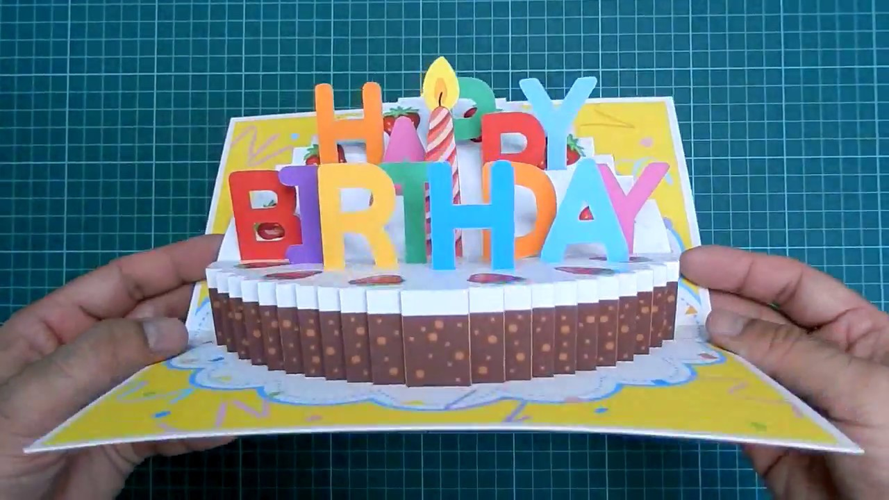 Birthday Cake Pop Up Card
 Happy Birthday Cake Pop Up Card Tutorial Part II Candle