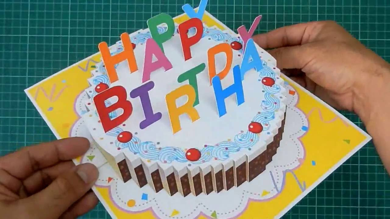 Birthday Cake Pop Up Card
 Happy Birthday Cake Pop Up Card Tutorial