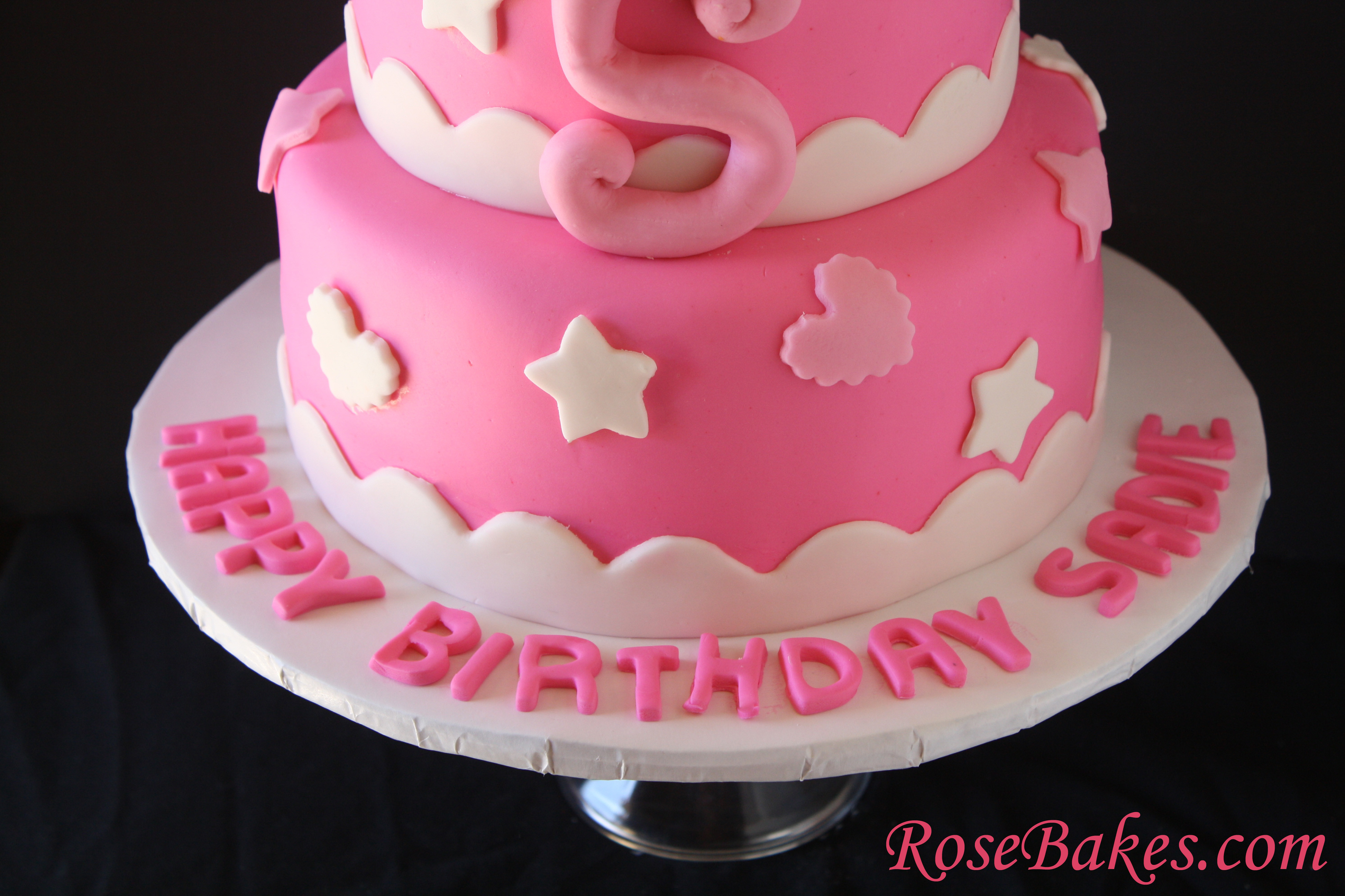 Birthday Cake With Name
 Hello Kitty Birthday Cake Bottom Name on Board Rose Bakes