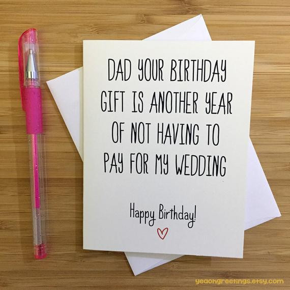 Birthday Card For Father From Daughter
 Happy Birthday Dad Card for Dad Funny Dad Card Gift for