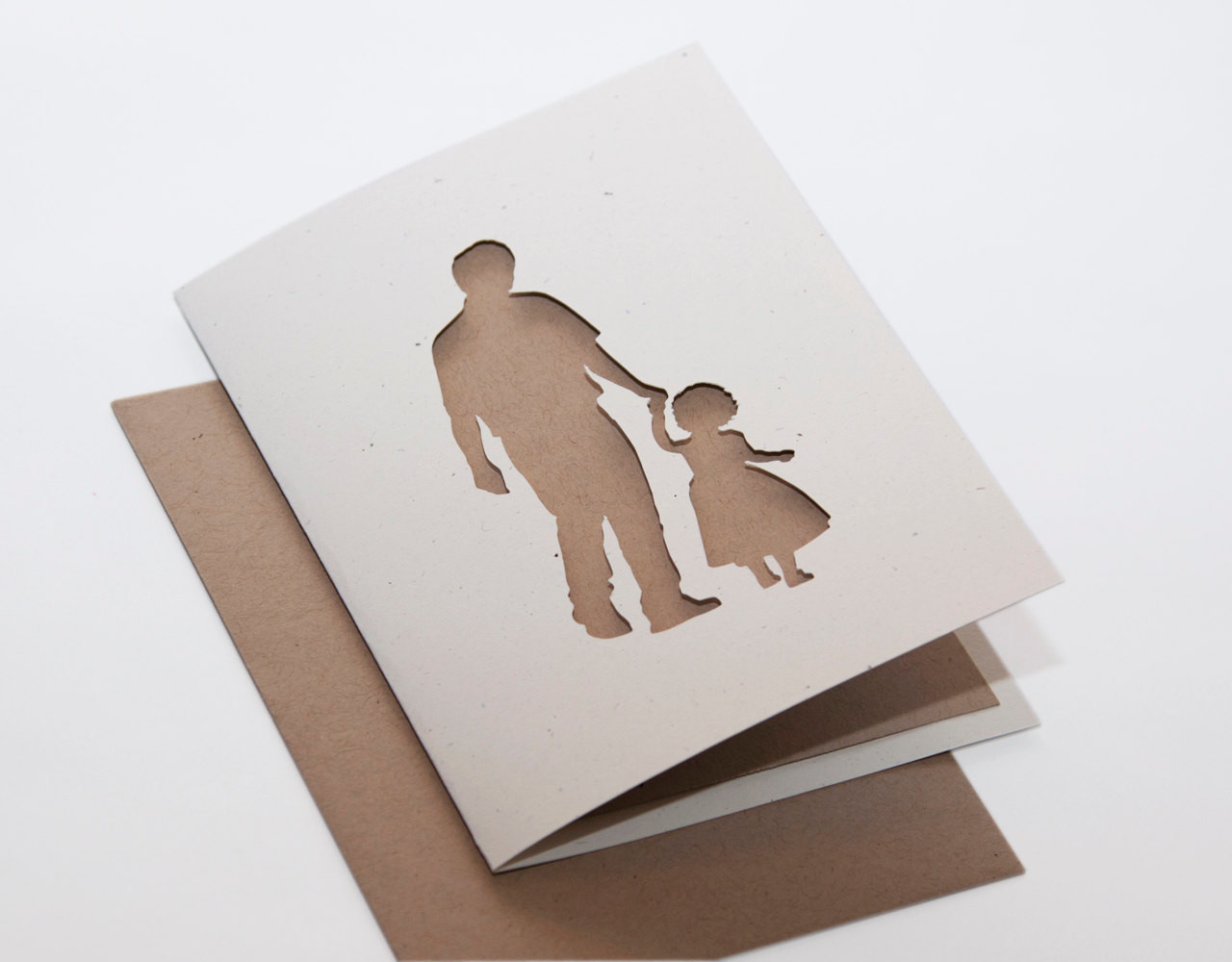 Birthday Card For Father From Daughter
 Father and Daughter Cut Silhouette Card with by