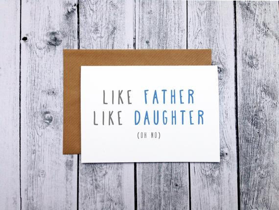 Birthday Card For Father From Daughter
 Birthday Card Dad Like Father Like Daughter Funny Birthday