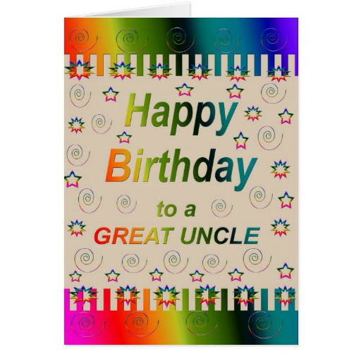 Birthday Card For Uncle
 HAPPY BIRTHDAY Great Uncle Card