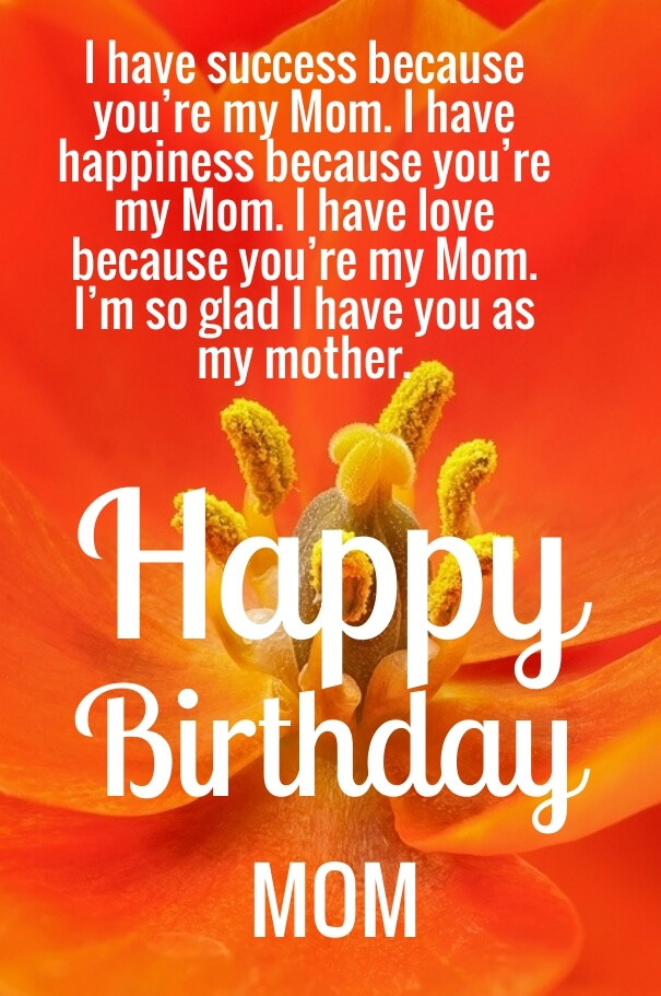 Birthday Card Quotes For Mom
 Cute Happy Birthday Mom Quotes with