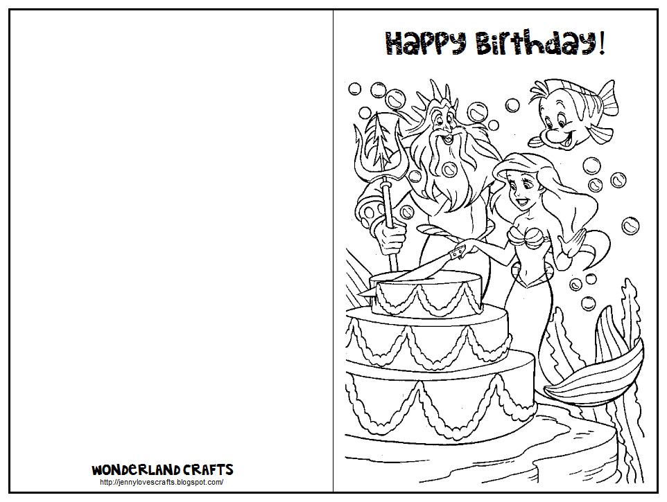 Birthday Cards Coloring Pages Girls
 Wonderland Crafts Paper