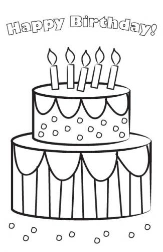 Birthday Cards Coloring Pages Girls
 Free Printable Birthday Cards to Color