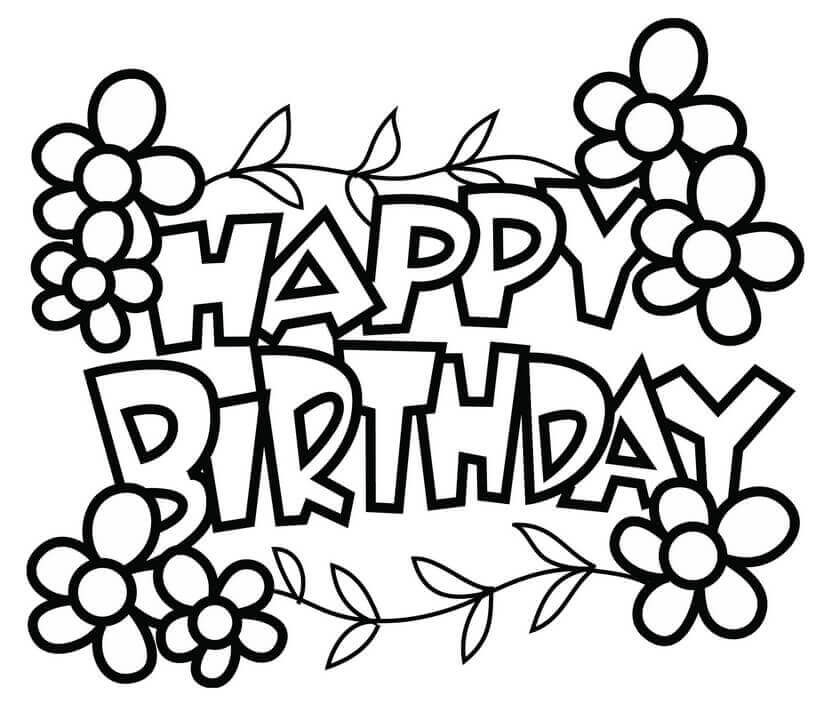 Birthday Cards Coloring Pages Girls
 25 Free Printable Happy Birthday Coloring Pages
