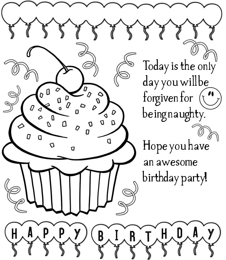 Birthday Cards Coloring Pages Girls
 Enjoy Teaching English September 2012