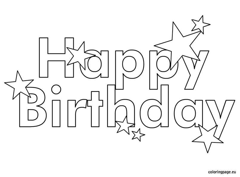 Birthday Cards Coloring Pages Girls
 Free Printable Happy Birthday Coloring Pages For Kids