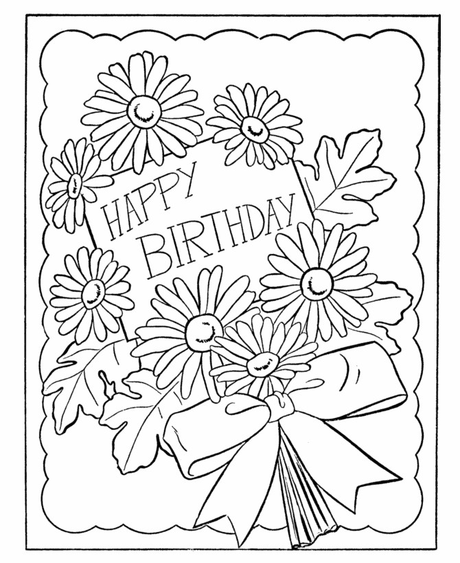 Birthday Cards Coloring Pages Girls
 Hello Kitty Birthday Card Printable Free Coloring Home