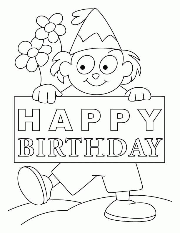 Birthday Coloring Pages For Boys
 Coloring Pages Birthday Card For Boy Coloring Home