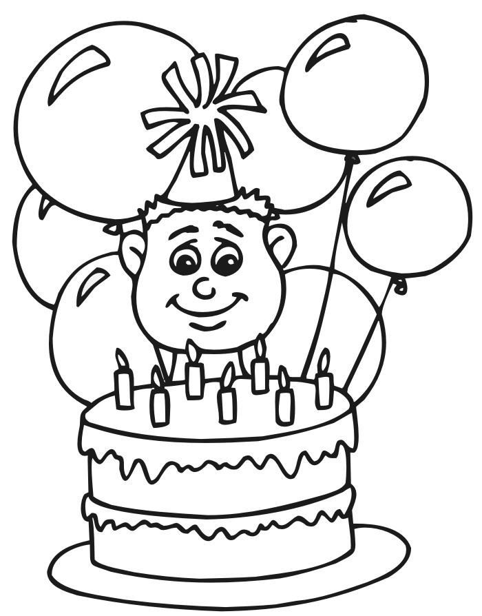 Birthday Coloring Pages For Boys
 Birthday Coloring Page