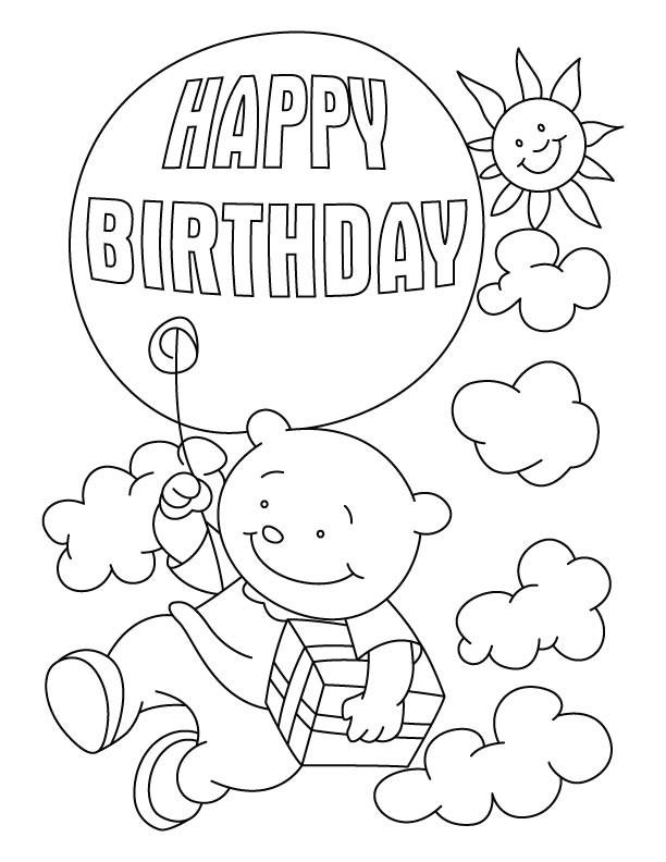 Birthday Coloring Pages For Boys
 Happy birthday coloring pages free printable for