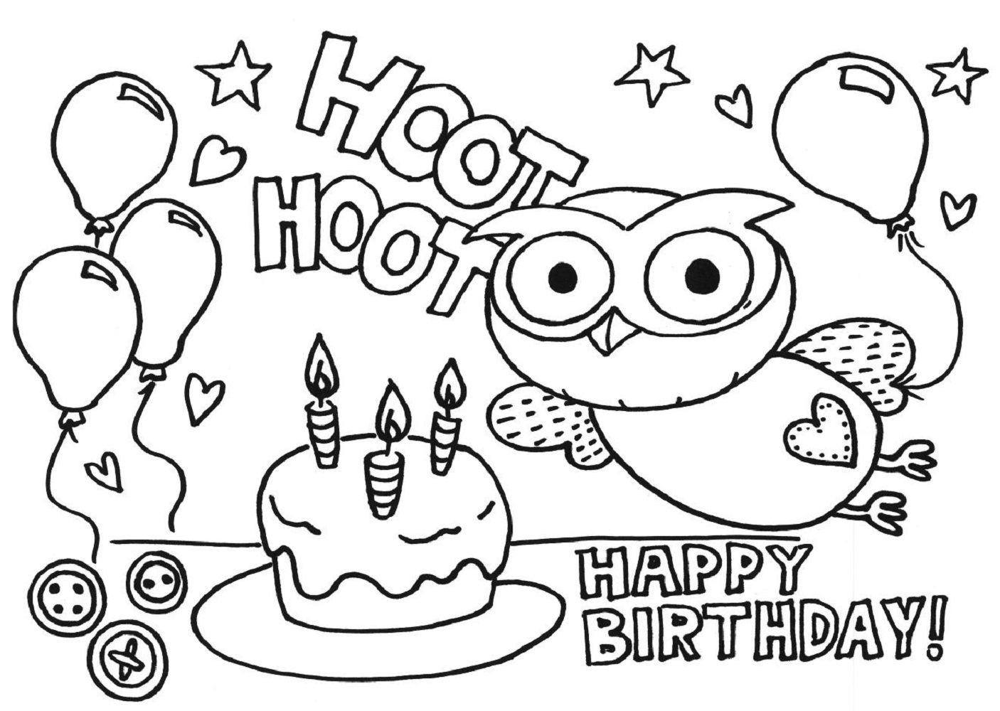 Birthday Coloring Pages For Boys
 Happy Birthday Color Pages Kiddo Shelter