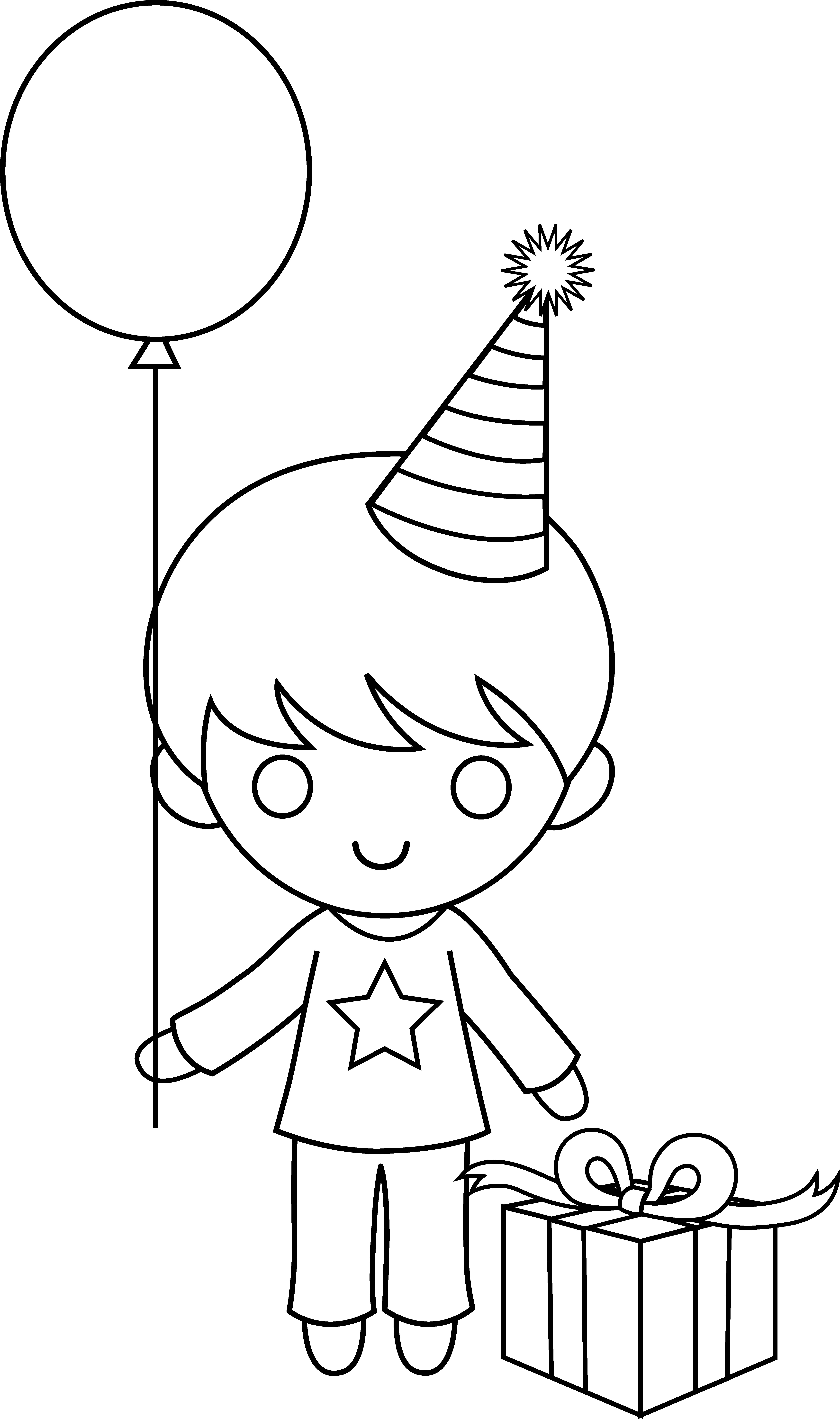 Birthday Coloring Pages For Boys
 Birthday Boy Coloring Page Free Clip Art