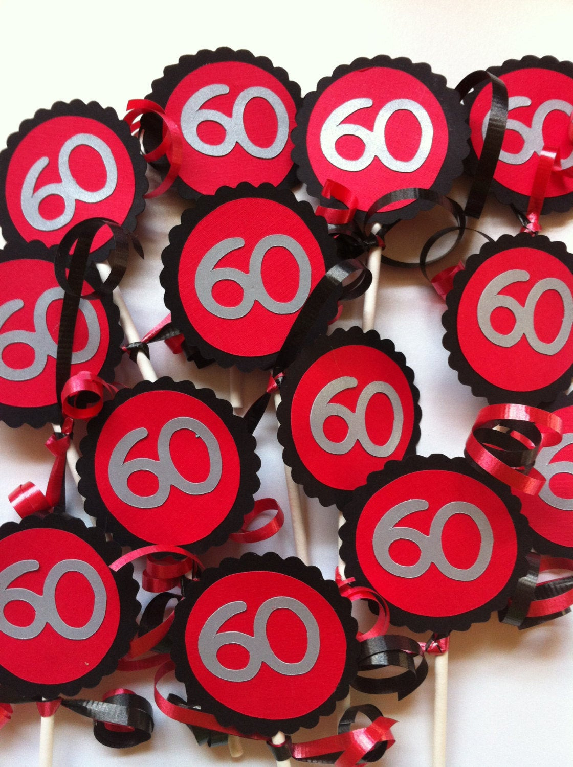 Birthday Cupcake Decorations
 60th Birthday Decorations Cupcake Toppers