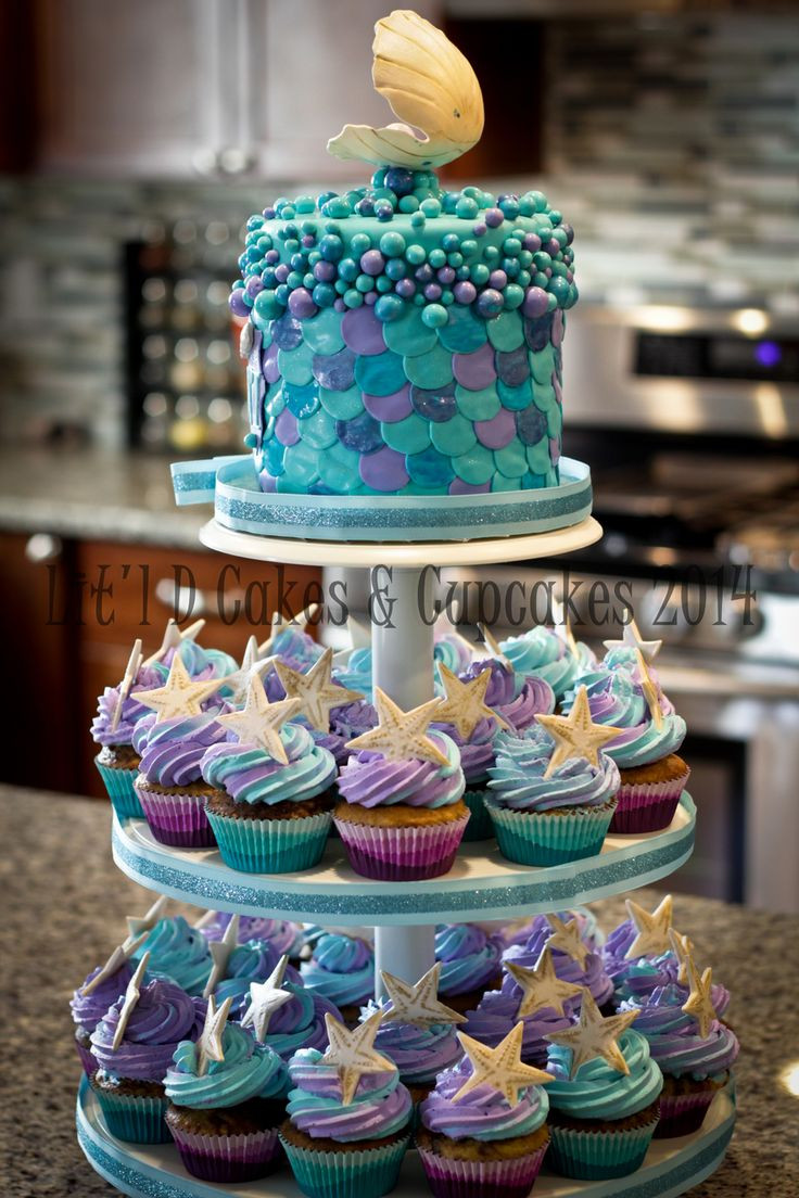 Birthday Cupcake Decorations
 Under The Sea Cupcake Tower Recipes in 2019