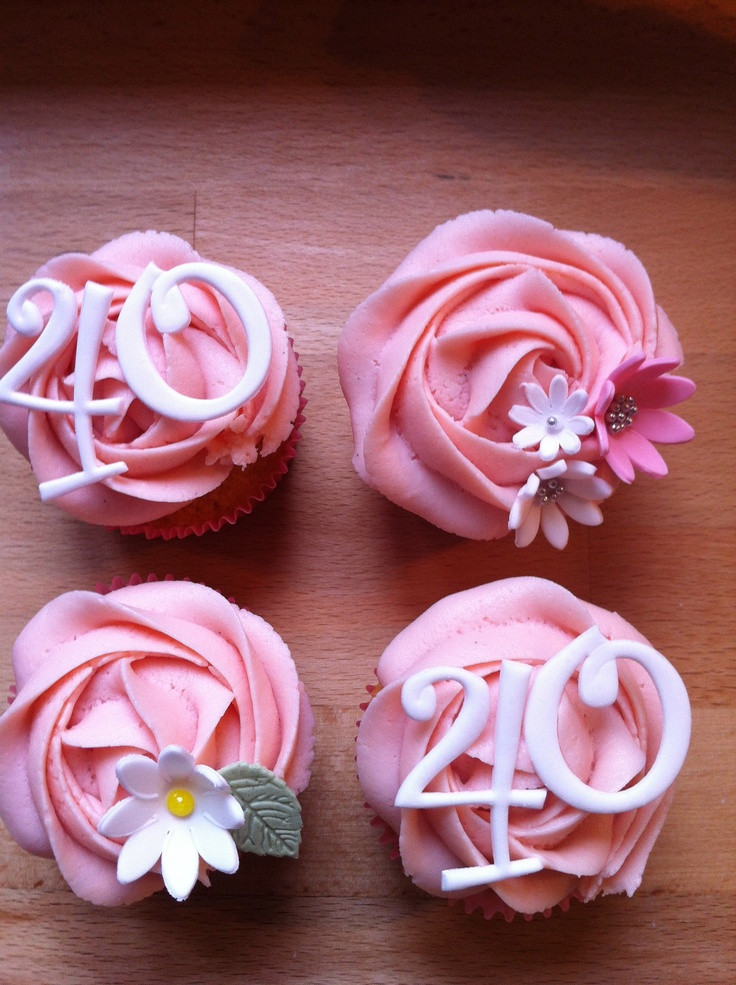 Birthday Cupcake Decorations
 40th birthday cupcakes by