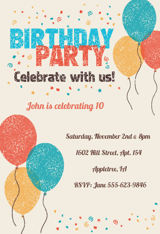 Birthday E Invitations
 Celebrate with Us Birthday Invitation Template Free