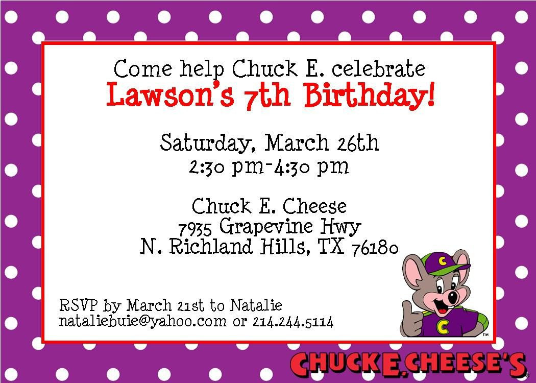 Birthday E Invitations
 Chuck E Cheese Birthday Party Invitations