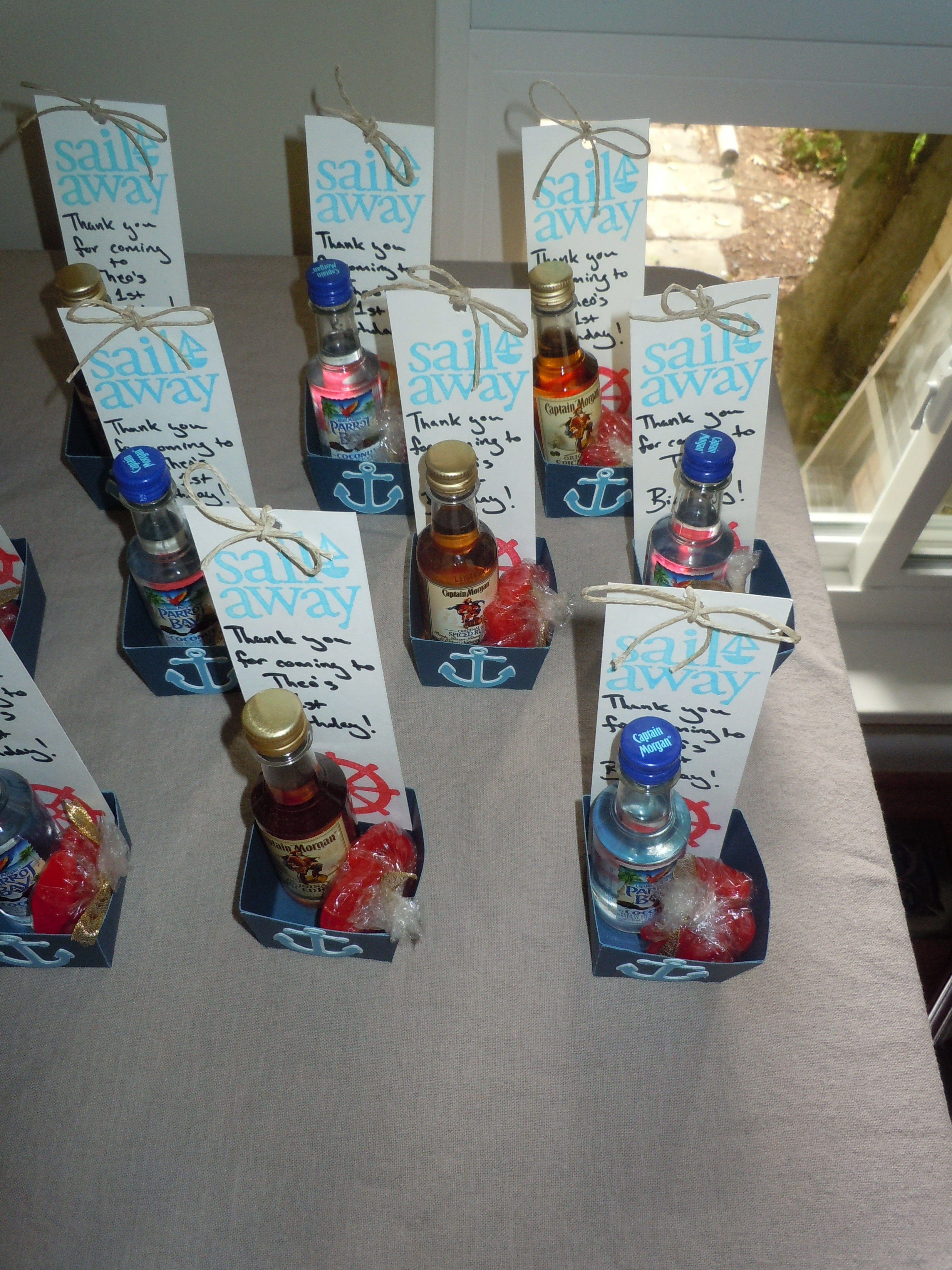 Birthday Gift Ideas For Adults
 Nautical 1st birthday adult party favors