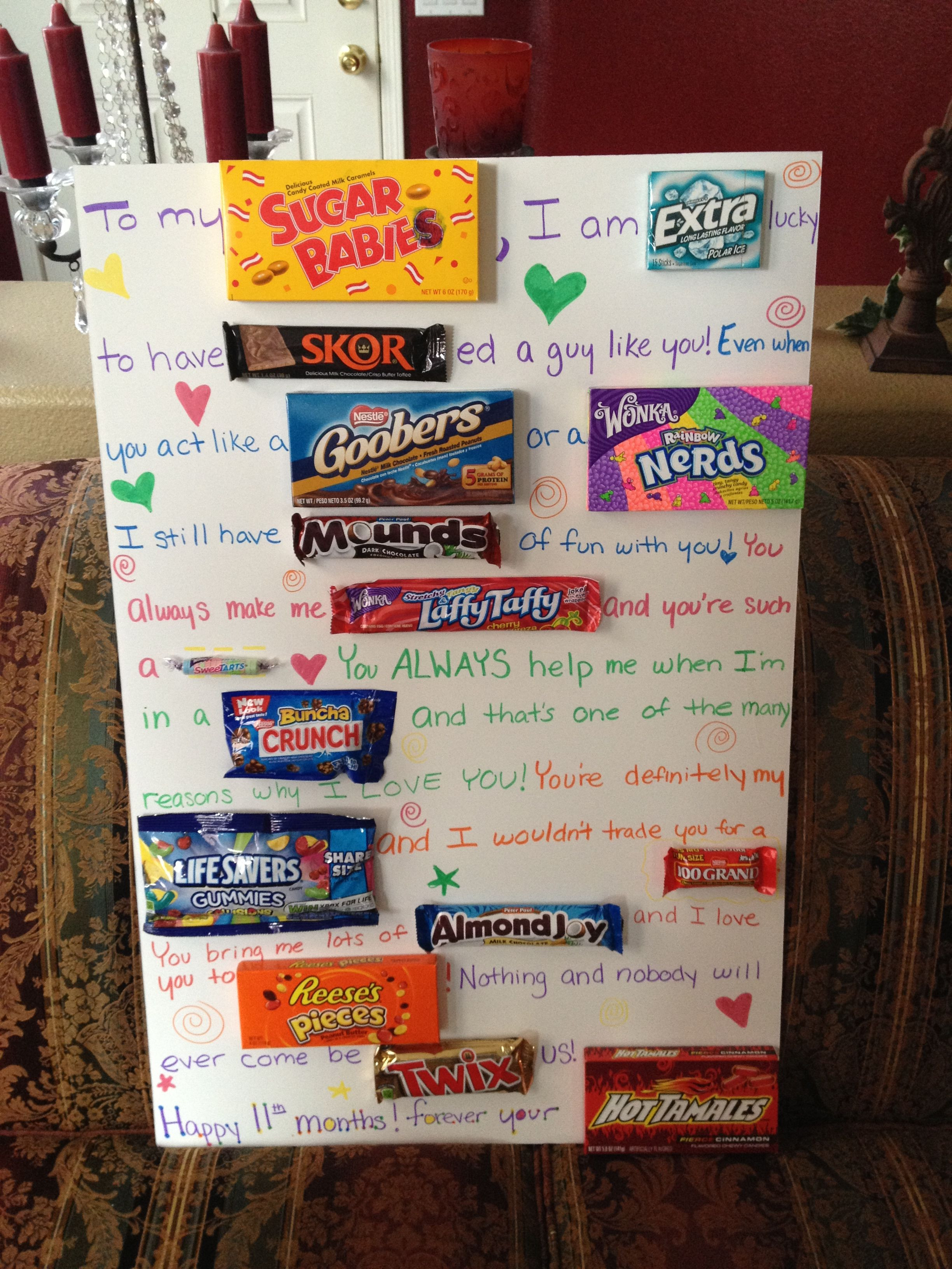 Birthday Gift Ideas For Boyfriends
 That s so creative but you have to all that candy
