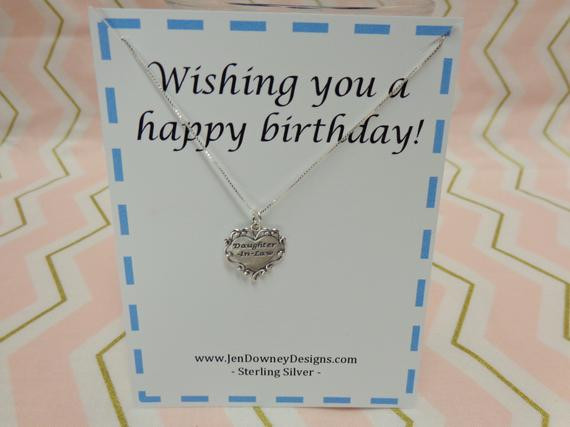 Birthday Gift Ideas For Daughter In Law
 Daughter In Law Birthday Gift Necklace by BrilliantKeepsakes