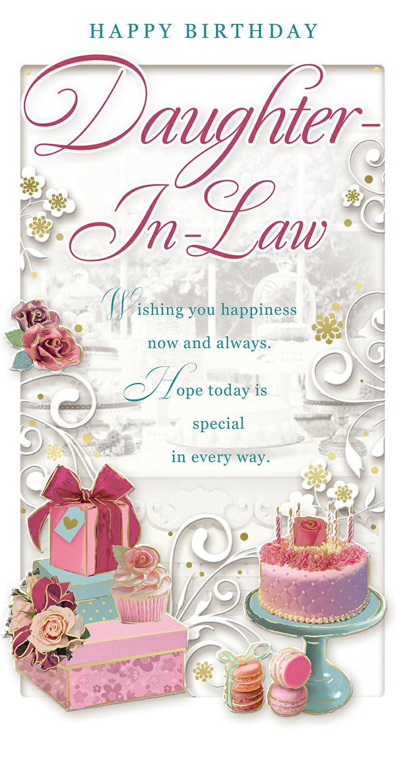 Birthday Gift Ideas For Daughter In Law
 HAPPY BIRTHDAY DAUGHTER IN LAW CARD CUPCAKE ROSES GIFTS