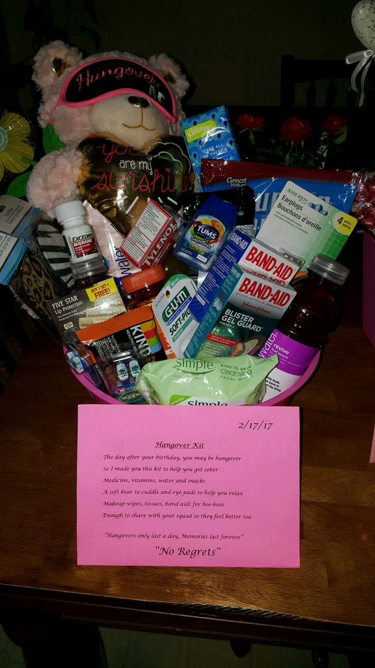 Birthday Gift Ideas For Daughter Turning 21
 Hangover kit I made for my daughters 21st birthday