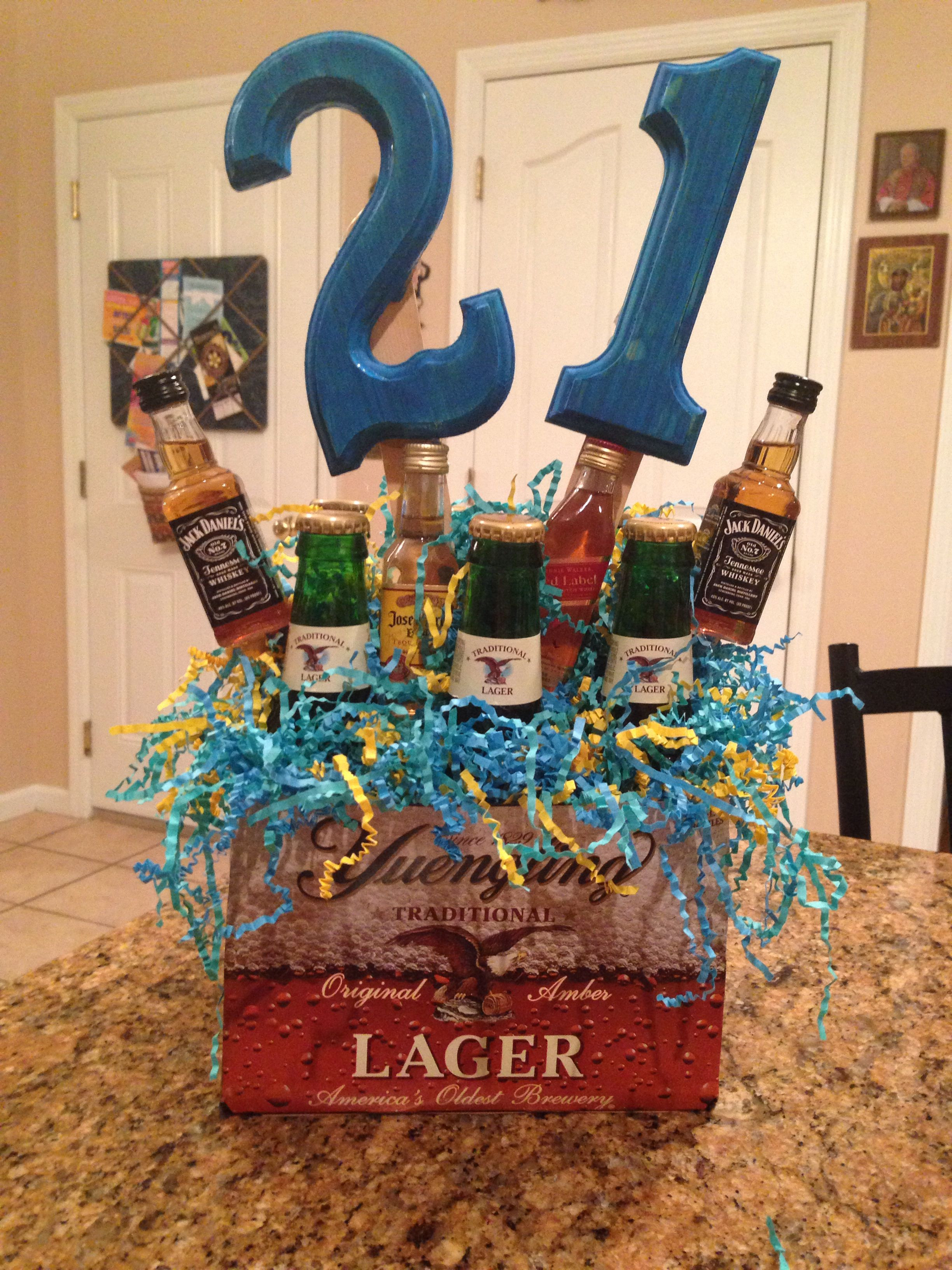Birthday Gift Ideas For Son Turning 21
 21st birthday idea for guys Favorite drinks and color