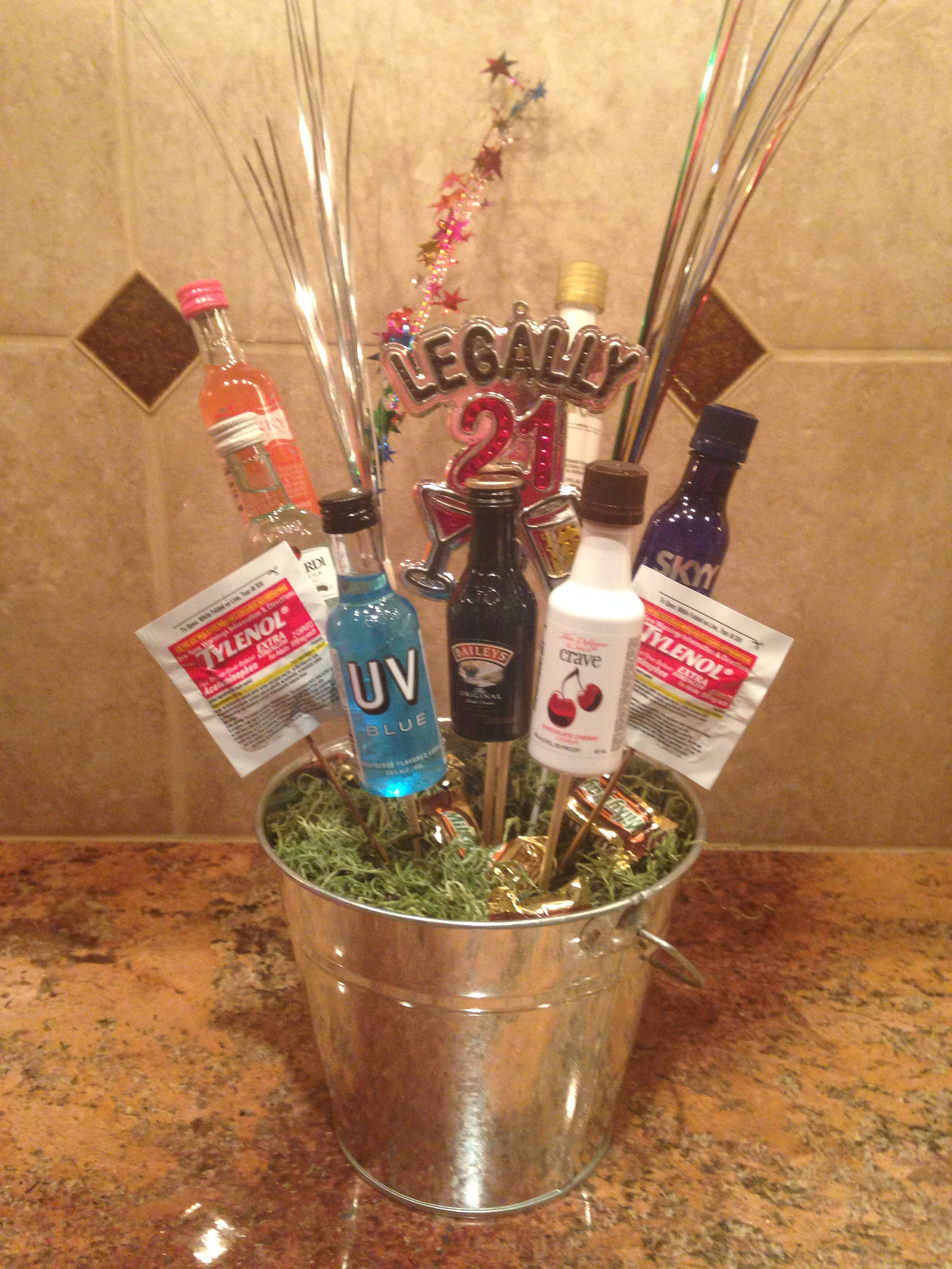 Birthday Gift Ideas For Son Turning 21
 Booze bouquet fun t for my son s 21st birthday