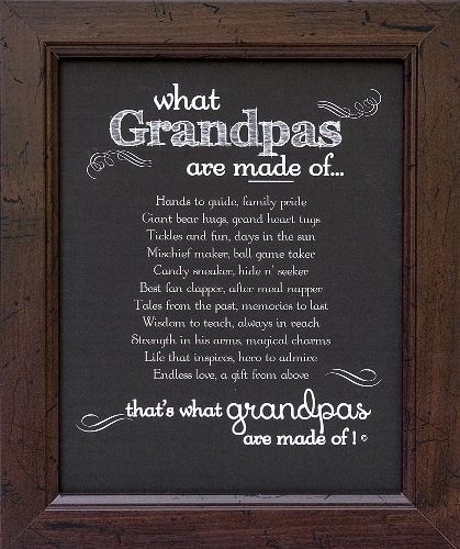 Birthday Gifts For Grandpa From Granddaughter
 Grandpa Frame Grandpa Made of Poem