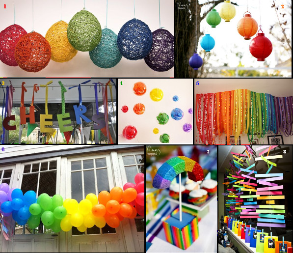 Birthday Party Decoration Ideas Simple
 Party Obsession Over the Rainbow Party
