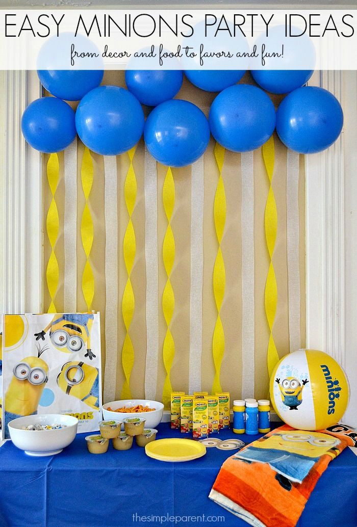 Birthday Party Decoration Ideas Simple
 Celebrate with Easy Minions Party Ideas
