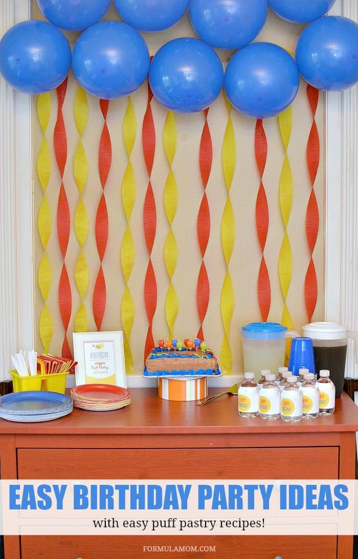 Birthday Party Decoration Ideas Simple
 Puff Pastry Party Ideas for Birthdays PuffPastry AD