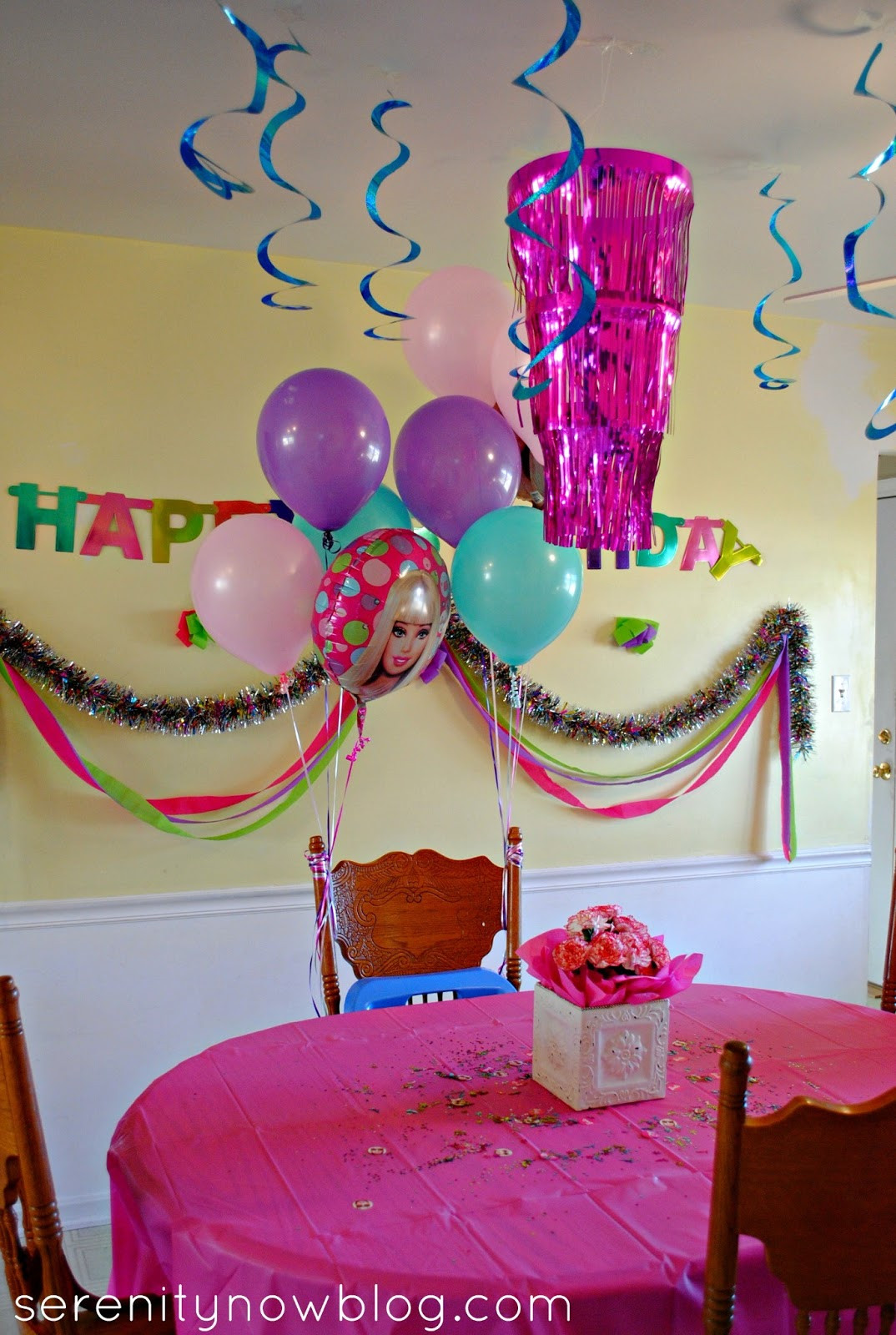Birthday Party Decoration
 Serenity Now Throw a Barbie Birthday Party at Home