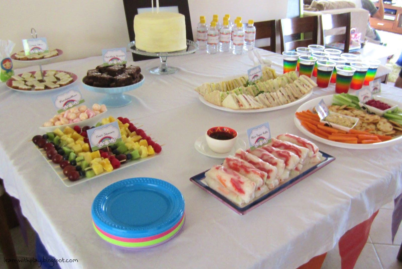 Birthday Party Food Ideas For Adults
 Learn with Play at Home Rainbow Birthday Party Ideas