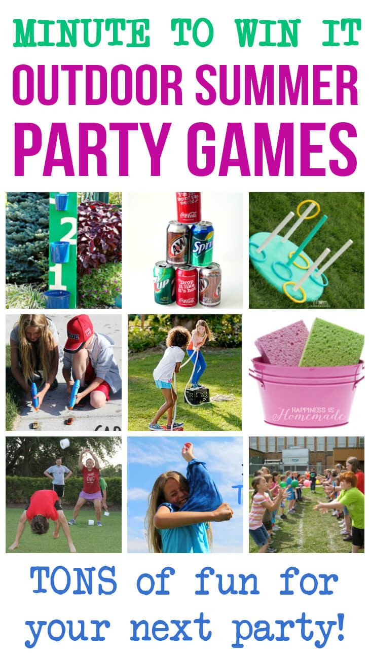 Birthday Party Games
 Minute to Win It Outdoor Summer Party Games Happiness is