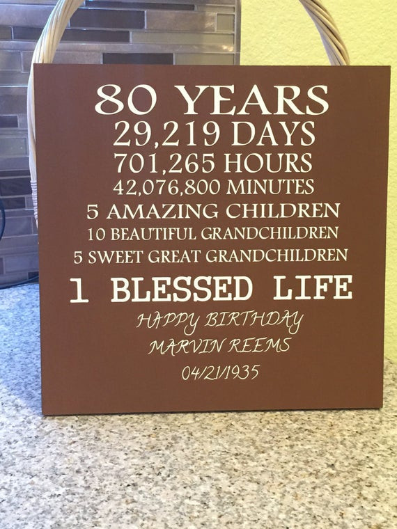 Birthday Party Ideas For 80 Year Old Woman
 80 Year Old Birthday by CreativeSignsByTal on Etsy