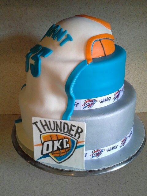 Birthday Party Ideas Okc
 OKC Thunder cake Cakes Pinterest