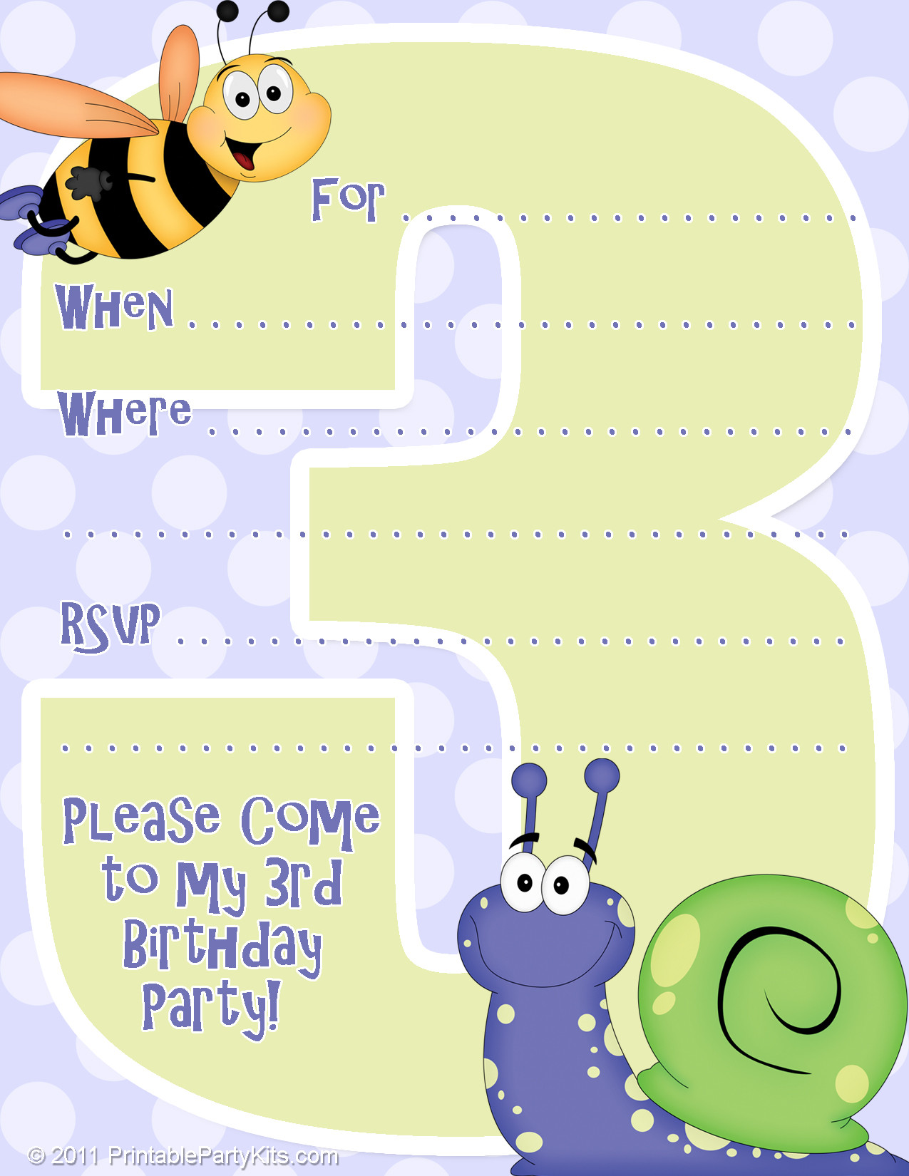 Birthday Party Invitations Free
 Free Printable Birthday Party Invitations